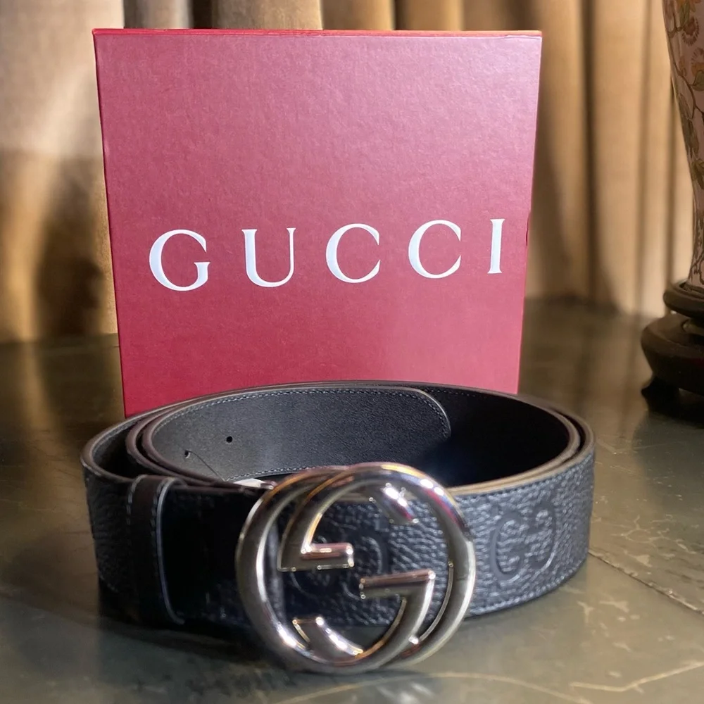 Gucci Black Belt Bag with Iconic GG Logo
